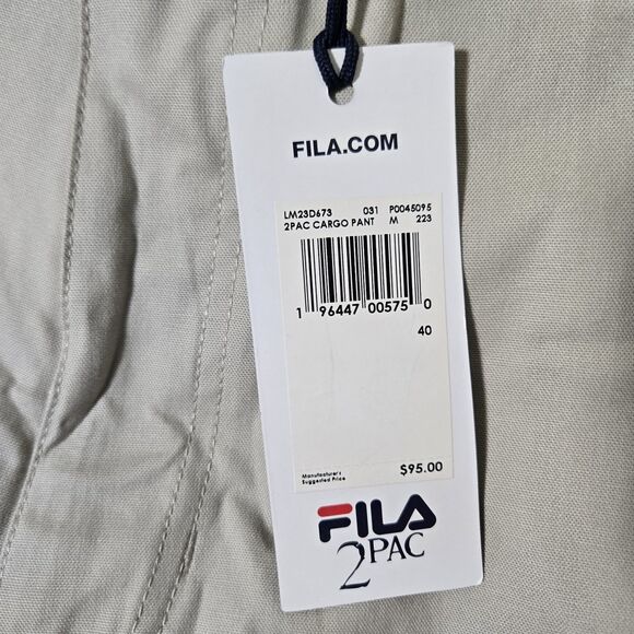 Fila x 2Pac Mens 40x32 Carpenter Cargo Pants Lightweight Stretch - Picture 4 of 11